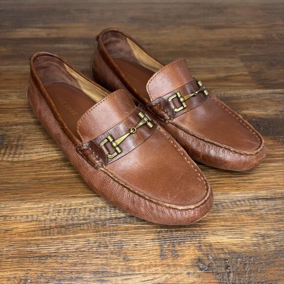 Cole Haan Somerset Link bit brown loafer Leather size 8.5 C25979 - Picture 1 of 9